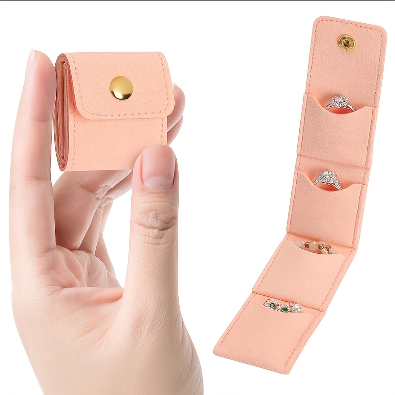 Travel Accessories Organizer Bag - 4-Compartment Foldable Multi-Functional Travel Jewelry Organizer