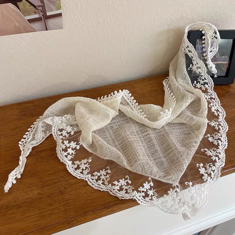 Fashion Lace Triangle Headscar - đánh giá và giá Travel Accessories Aesthetic