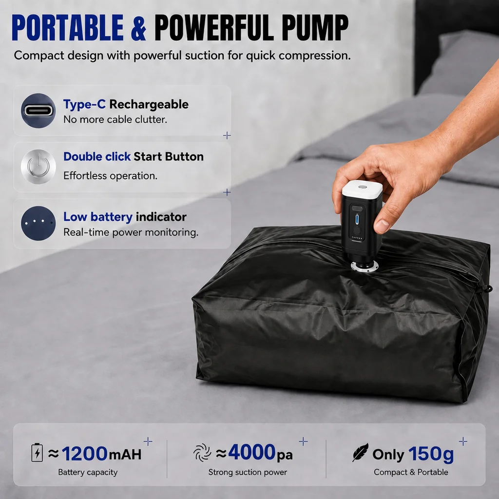 Vacuum Compression Storage Bag - đánh giá và giá Travel Accessories Organizer Bag