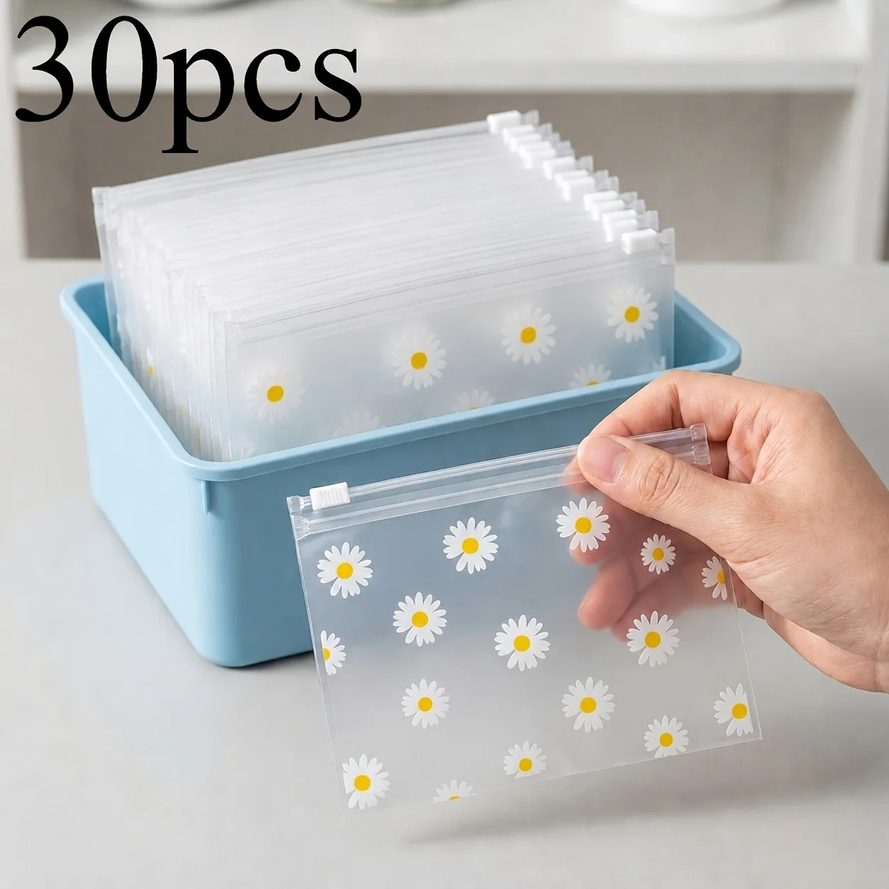 30Pcs Daisy Print Frosted Zipp - đánh giá và giá Travel Accessories Jewelry