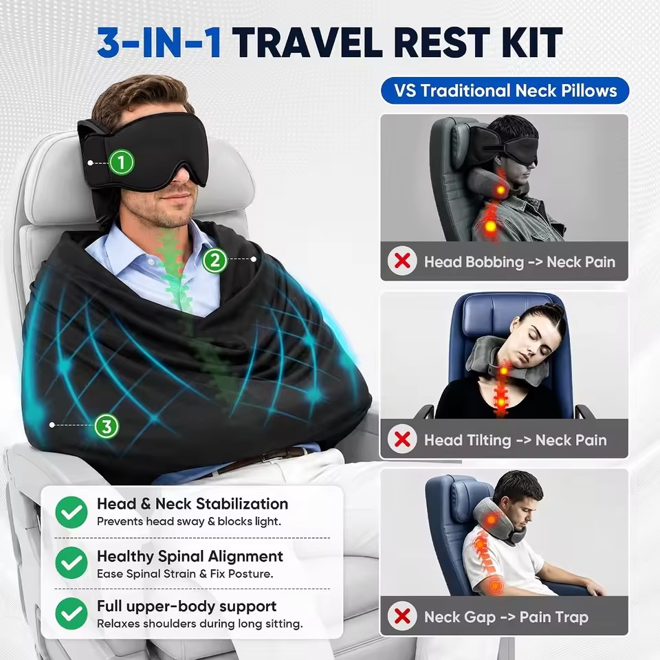 3-in-1 Car Sleep Seat Supports - đánh giá và giá Travel Accessories Long Flight