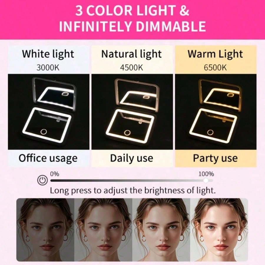 LED Makeup Mirror With Touch S - đánh giá và giá Travel Accessories As Gifts